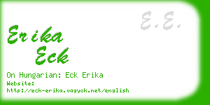 erika eck business card